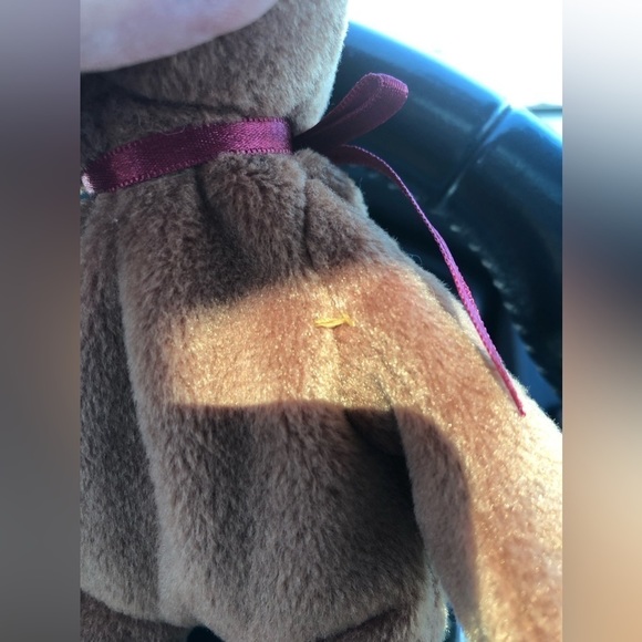 Rare Retired 1995 Ty Beanie Baby TEDDY Brown Bear. 1993 Tag. - Picture 7 of 7